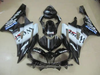 

Free 7 gifts fairings For Yamaha R6 06 07 west sticker black injection mold fairing kit YZF 2006 2007 YT18