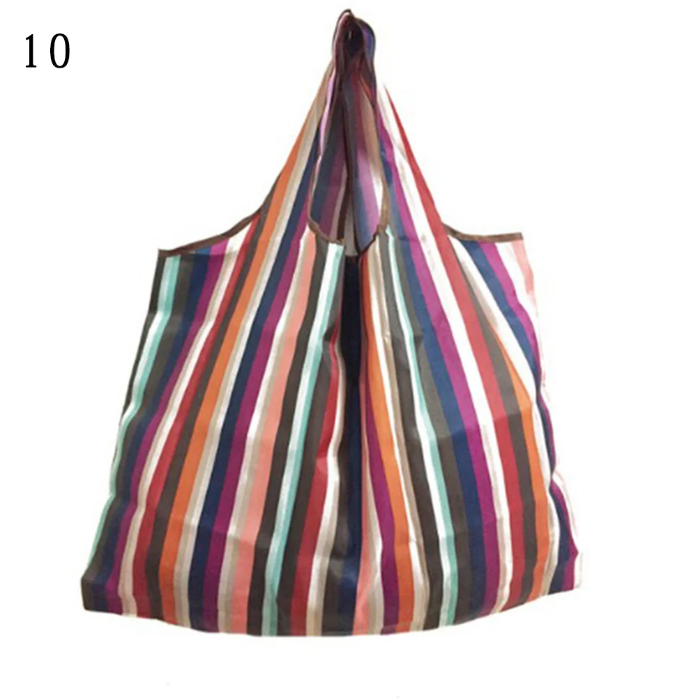 Новая женская складная сумка для покупок, эко многоразовая сумка для покупок с короткими ручками, мультяшная Цветочная фруктовая овощная продуктовая сумка - Цвет: 10