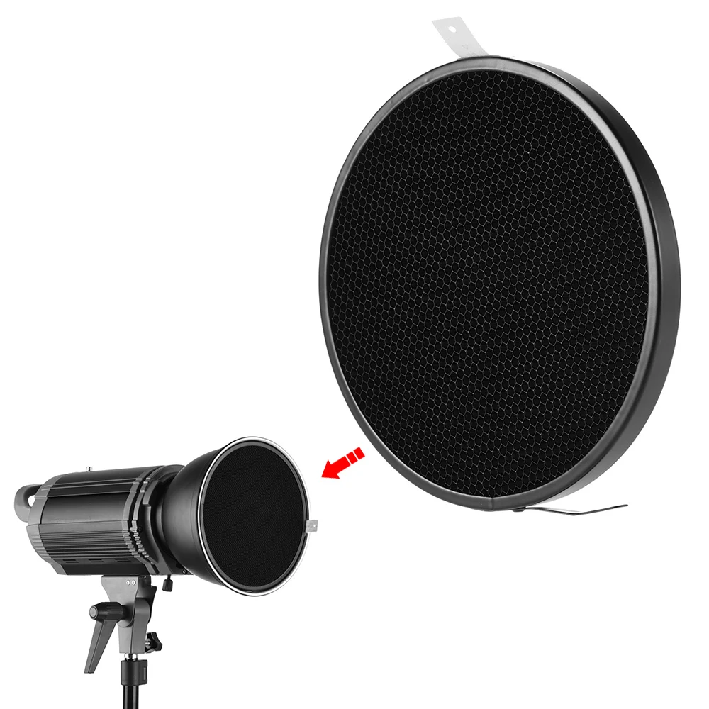 

Photo Studio 16.8cm 30 Degree Honeycomb Grid for 7" Standard Reflector Diffuser Lamp Shade Dish Perfect for Wedding Portrait
