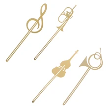 1 шт. милые музыкальные инструменты металлическая Закладка Подставка для книг офис школьный канцелярский подарок Горячая