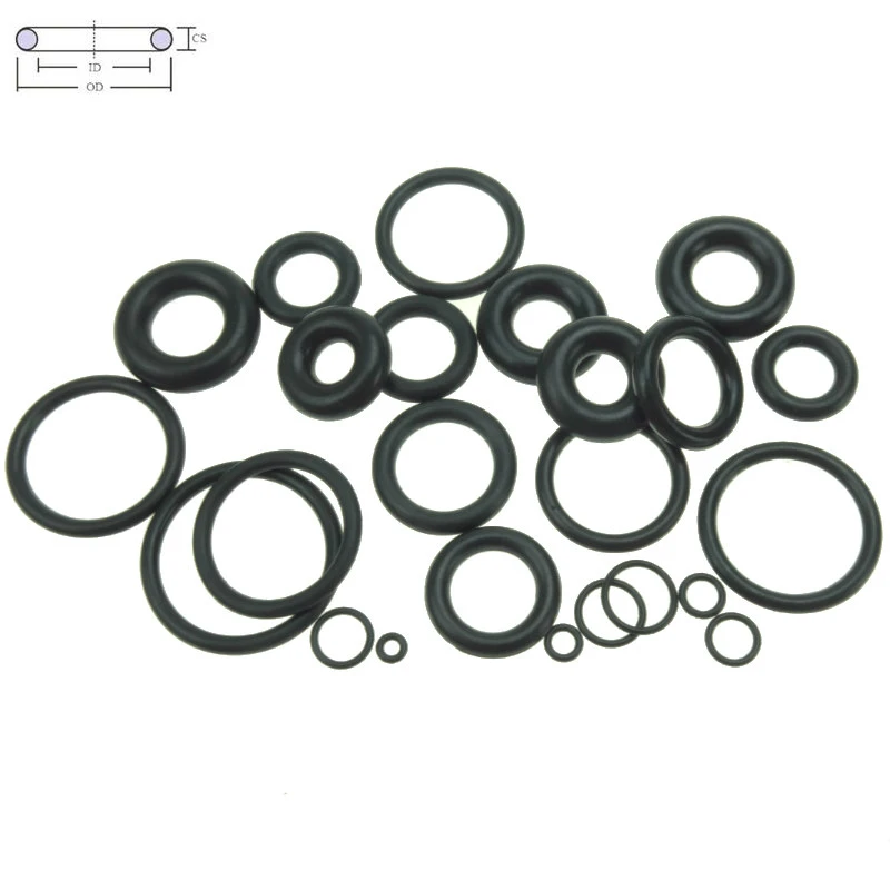 10P Oil Resistant FKM Viton Seal Fluorine Rubber 1mm O-Ring Sealing Ring 4-32mm
