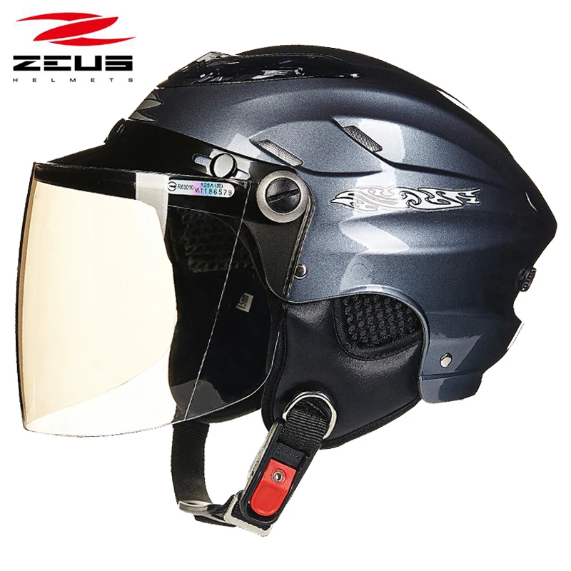 ZEUS Летний шлем мотоциклетный шлем супер дышащая подкладка УФ шлем ZS-125B - Цвет: a1