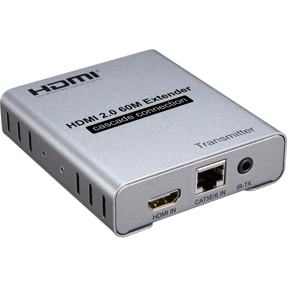 HDMI2.0 4 k@ 60Hz HDMI удлинители 60M HDMI ретранслятор через Cat5E/6 Ethernet кабели с ИК функцией передатчика TX/RX удлинитель