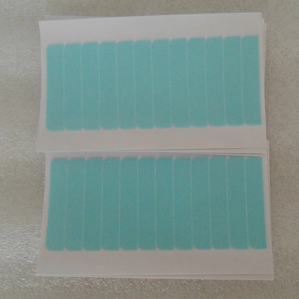 60 Pcs/lot 5 Sheets 0.8cm*4cm 3 Months Blue SUPER HAIR TAPE Adhesive Double Side Tape for Hair Extension Tape,Tools for Hair