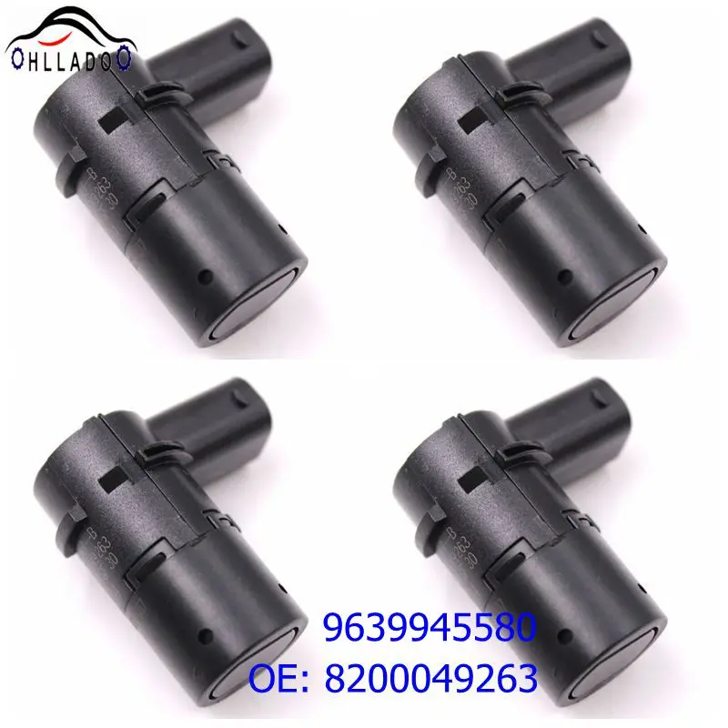 

4PCS HLLADO New Parking Sensor PDC 8200049263 For Renault Laguna Peugeot 607 806 2.9L Citroen C5 Car Radar Sensor 9639945580