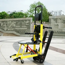 2019 Men and women with disabilities easily climb the stairs up and down the stairs to fold the electric climbing wheelchair