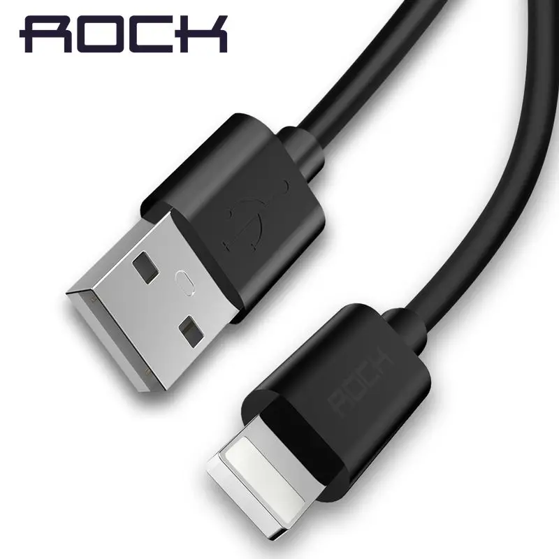 Goede ROCK Usb kabel Voor iPhone, 2.4A Snelle Data Opladen Lader Kabel Voor iPhone X 8 7 6 6 s 5 5 s se iPad Draad koord Mobiele Telefoon Kabel