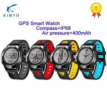 

Kinyo GPS Smart Watch Men IP68 Waterproof Blood Pressure Bluetooth Wristwatch Sports Compass Smartwatch for Android IOS Phone