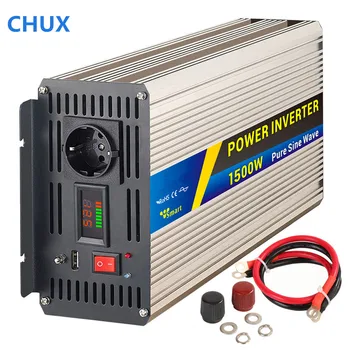 

1500W Peak power 3000W Pure Sine Wave Inverter DC 12V 24V to AC 110V 220V,Off Grid Portable Smart Power Inverter