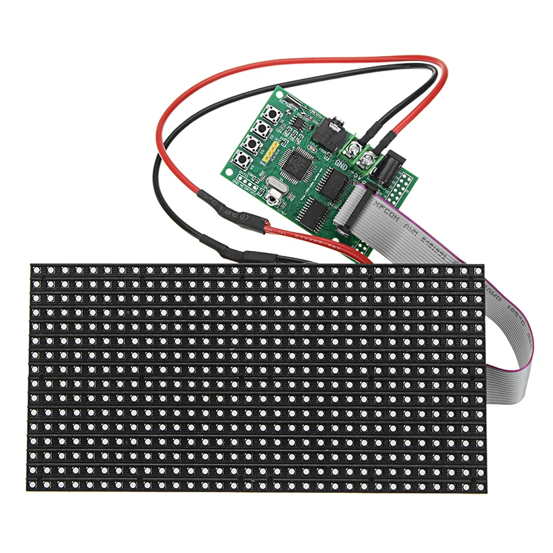 

16X32 Colorful Multifunctional Clock Music Spectrum LED Lights Display Assembled Dot Rectangular Board