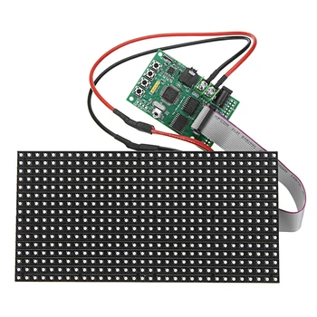 

16X32 Colorful Multifunctional Clock Music Spectrum LED Lights Display Assembled Dot Rectangular Board