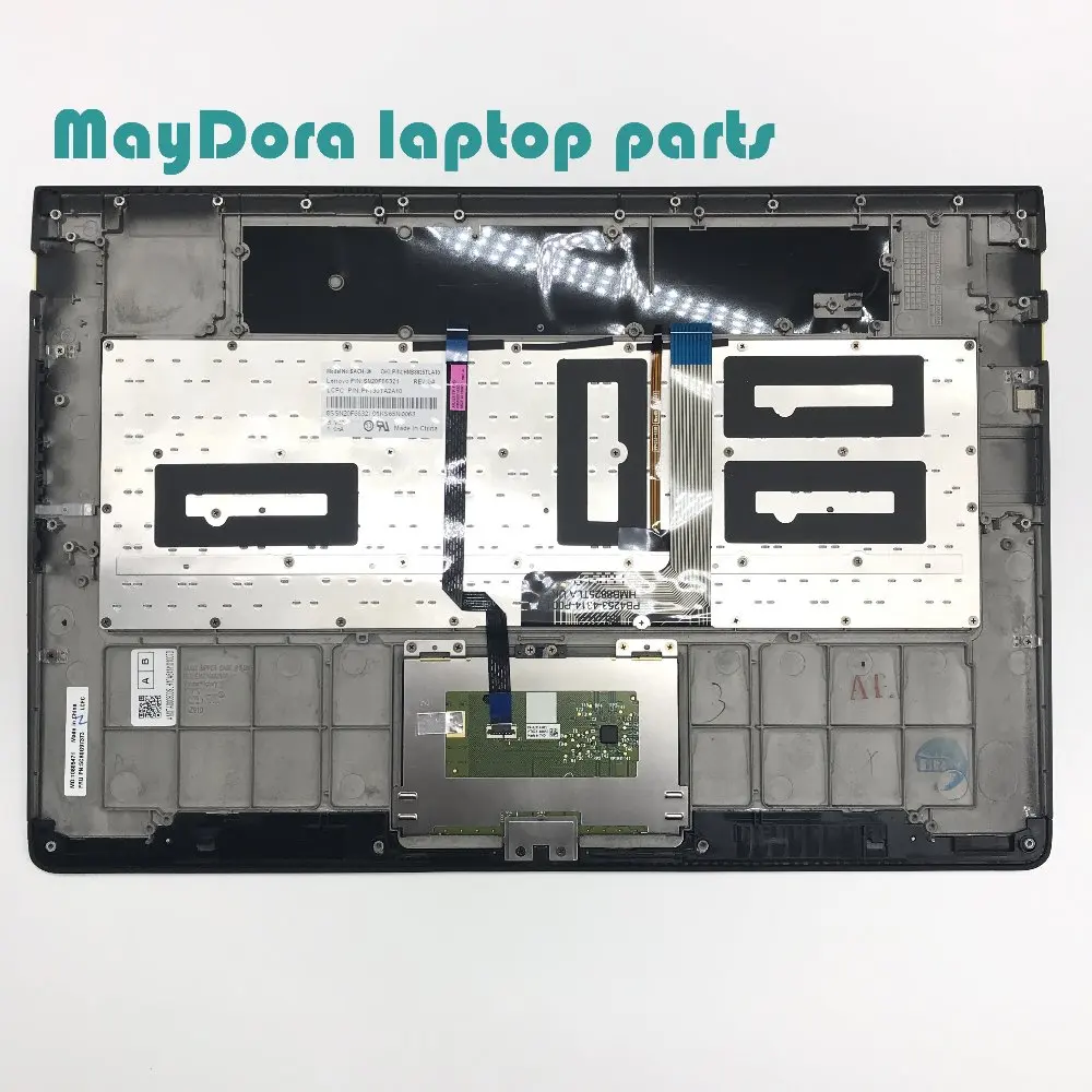  Laptop parts for LENOVO YOGA 3 pro 1370 Palmrest with Backlit UK Keyboard and touchpad 5CB0G97373