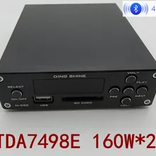 M-98E усилитель мощности TDA7498E Bluetooth 4,0 цифровой аудио усилитель Поддержка USB SD MP3 WMA APE FLAC WAV волновой плеер дисплей