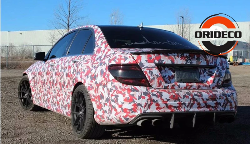red white small camo vinyl foil 11