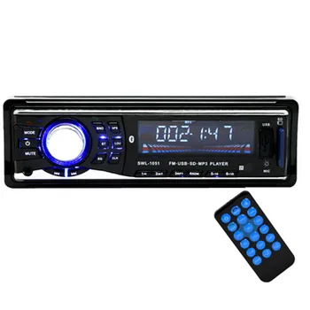 

Car Mp3 Player 87.5-108MHz Bluetooth Car Stereo Audio In-Dash FM Aux Input Receiver SD USB MP3 Radio APR18