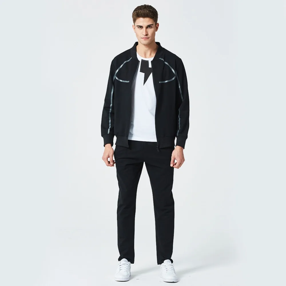 

2018 Spring and Summer New Men's Casual Suit Large Size Baseball Uniform Outdoor Sports Suit Sweater