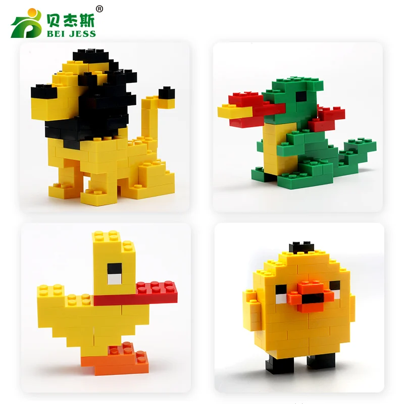 BEI JESS 300Pcs Creative DIY City Building Blocks Educational Toys For Children G 10 Color Compatible Brand