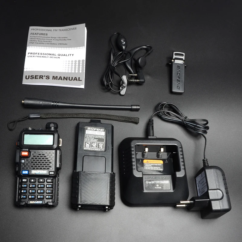 2 шт./лот Baofeng UV 5R портативная рация VHF UHF Двухдиапазонная 3800 мАч длительным