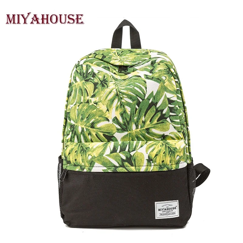 Miyahouse Women Backpacks For Teenage Girls Fashion Leaves Printing Backpack Casual Ladies Daypack Retro School Bag Travel Bags Miyahouse Women Backpacks For Teenage Girls Fashion Leaves Printing Backpack Casual Ladies Daypack Retro School Bag Travel Bags
