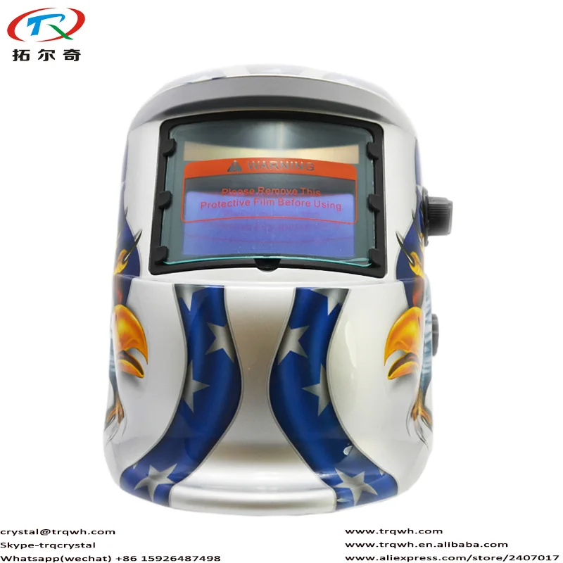 

Solar Powered Sensitivity Stepless Control Auto Darkening Welding Helmet Welding Equipment TIG MIG Welding Mask TRQ-HD13-2233DE