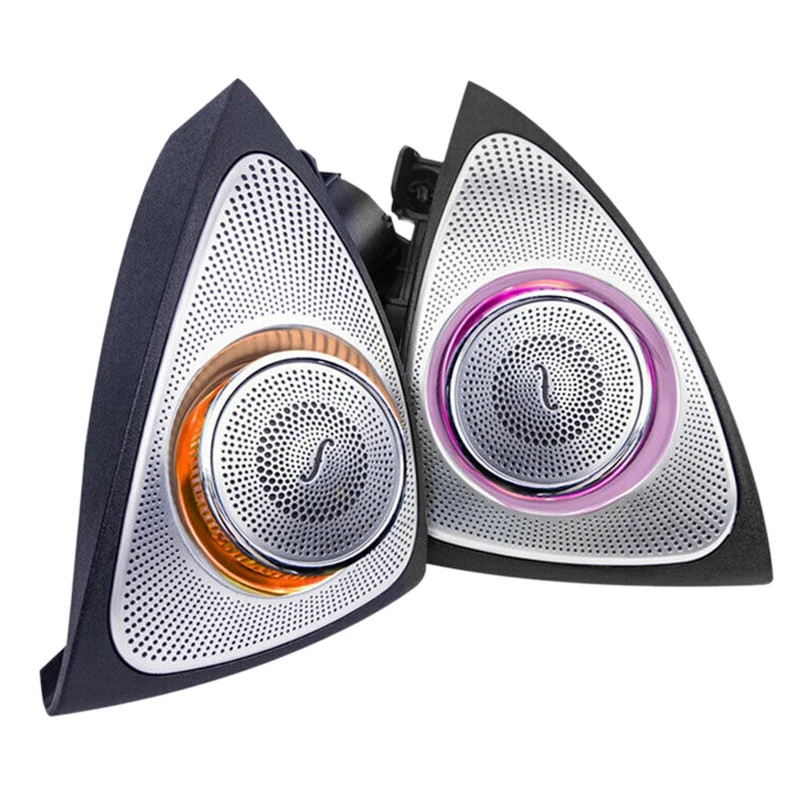 Car interior 64 colors LED ambient light 3D rotary tweeter speaker Burmester for Mercedes-Benz C-class 809 Facelift