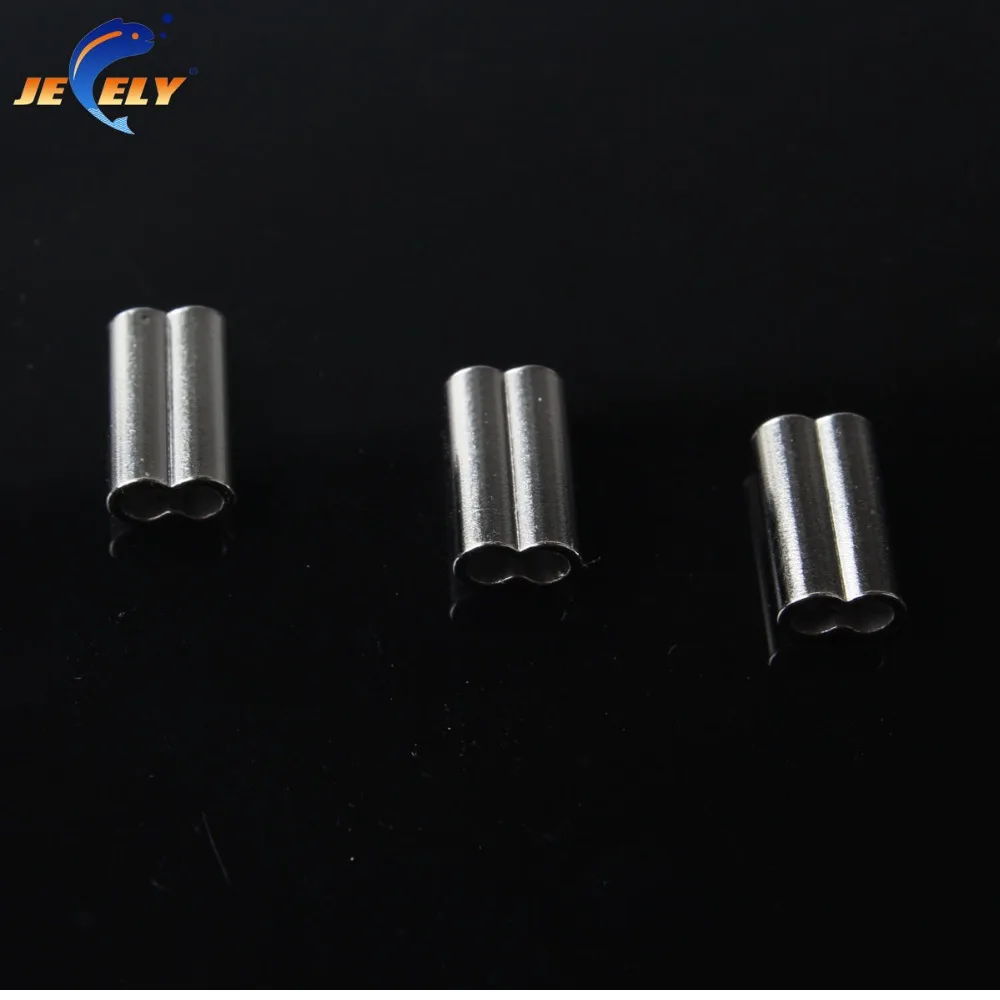 

50pcs/bag 0.8mm-2.2mm double brass copper tube for spearfishing long line fishing nylon line