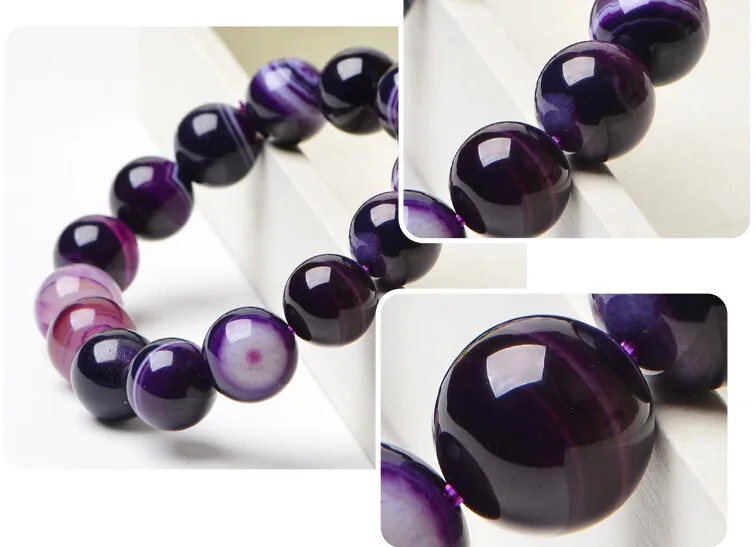 Модные фиолетовые браслеты из оникса для женщин Будда бусины Браслет Этнические принадлежности мужской браслет подарок на день Святого Валентина
