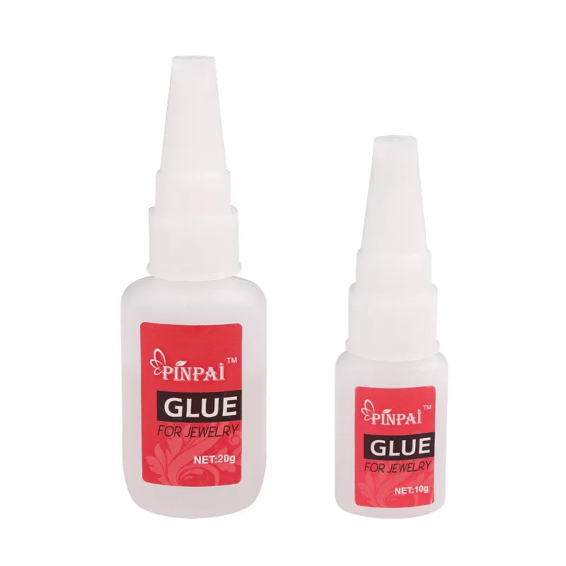 

10g 20g Nail Glue with Brush Professional Nail Art Rhinestones Decoration Glue Fake Nails Strong Powder Adhesive Tools