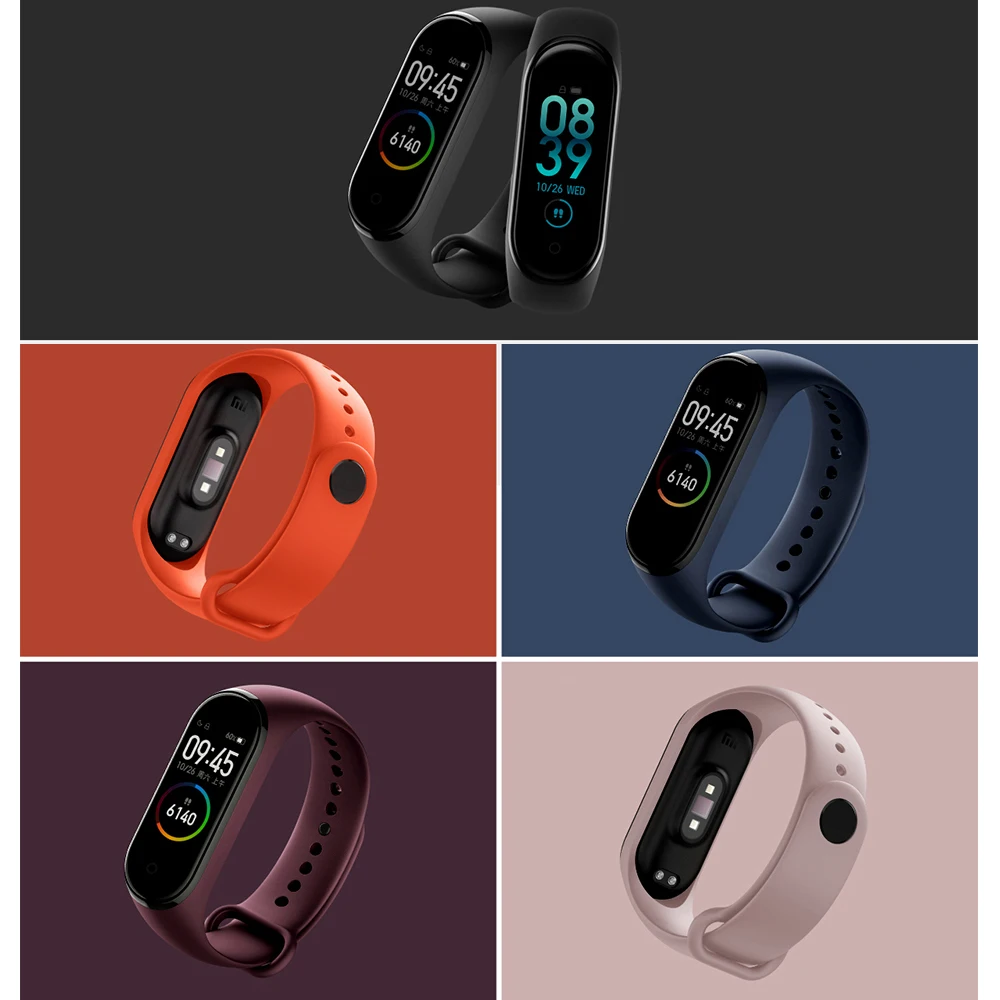 Xiaomi mi браслет, силиконовый браслет, браслет Xiao mi Band 4 mi Band 4 mi Band 4, розовый ремешок на запястье, Xiaomi mi браслет 4