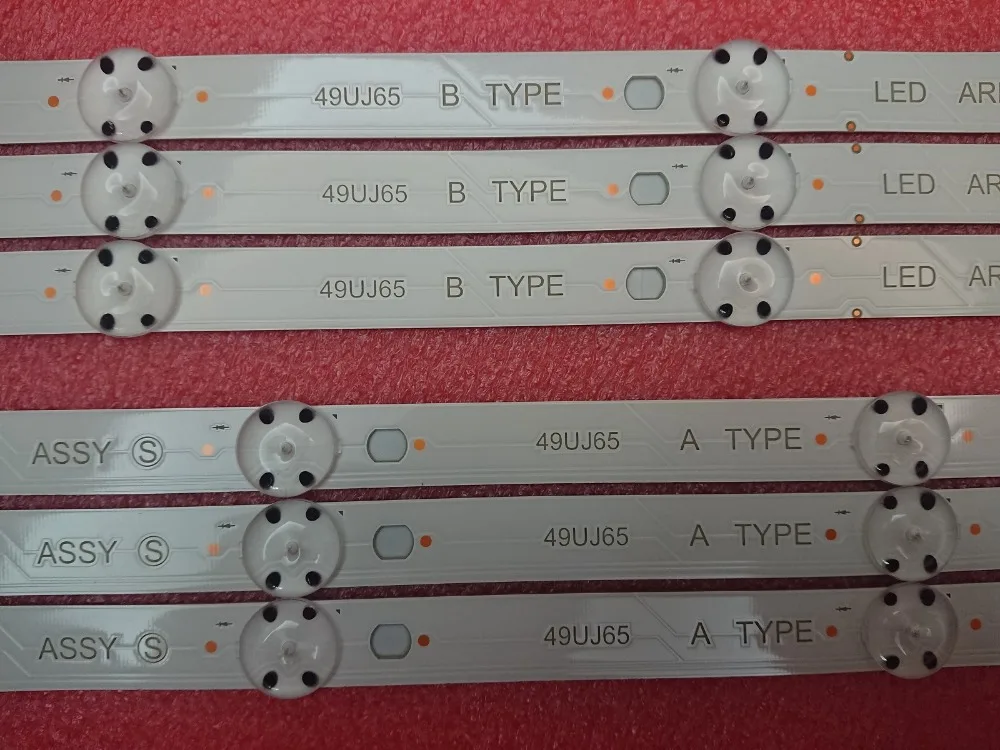 Led para lg Novo Tira Retroiluminação 49uj701v 49uj670 49uj651v 49uj651v-za 17y 49uj65_a_27led 49uj65_b_27led Eav632632404 Kit 6 Pcs - Image 2