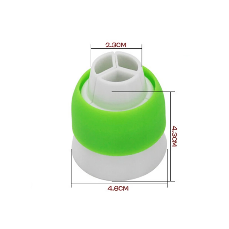 3 отверстия глазурь трубопровод мешок сопло конвертер муфта украшения торта инструменты для десерт из кекса Крем Цветок Кухня инструмент для выпечки