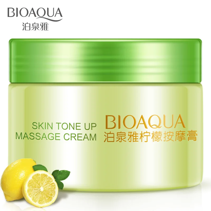 

BIOAQUA Tone Up Massage Cream Lemon Acne Treatment Hydrating Oil Control Shrink Pore Grease Fouling Blackhead Deep Cleaning