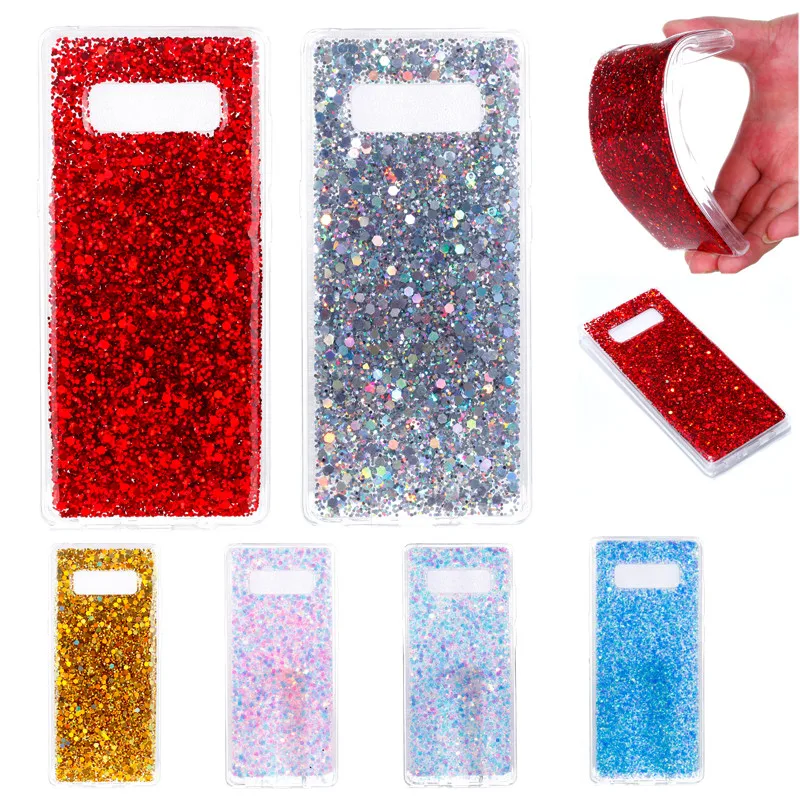 

For Samsung Note 8 Note8 Case Colored Shiny Glitter Silicon TPU Skin Soft Back Cover Phone Case for Samsung Galaxy Note 8 Note8