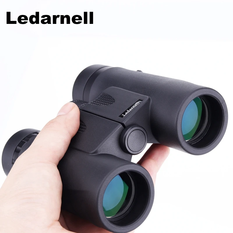 Компактный бинокль Ledarnell 8x32 Bak4 Prism Optics походный на шею сумка для переноски Fredd