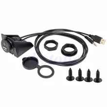 1 шт. Приборная панель автомобиля Moto панель скрытого монтажа USB 2,0 M/F 3,5 мм AUX Lead удлинитель Прямая поставка