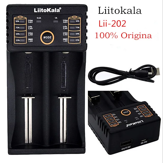 Liitokala Lii 202 charger for 1 2 V 3 V 3 7 V 4 25 V