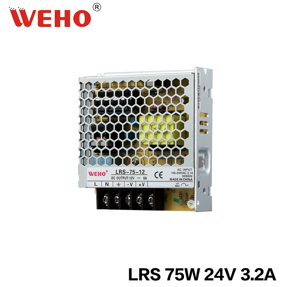 

(LRS-75-24)WEHO new design ultra thin 30mm ac to dc 24v 75w 3.2a power supply