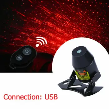 

K8 USB Car Atmosphere Lamp Starry Sky Interior Ambient Star Light K8-red Light Meteor + Remote Control