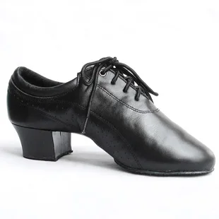 

Black Soft Leather Latin Dance Shoes Male Salsa Tango Ballroom Men /