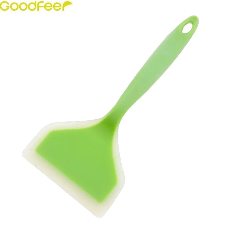  Goodfeer Silicone Spatula FDA Food Grade Turner Meat Egg Pizza Scraper for Cooking Utensils Fried F