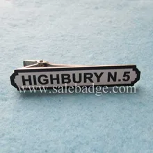 Пользовательские металлические буквы дизайн логотип значок галстук зажимы OEM