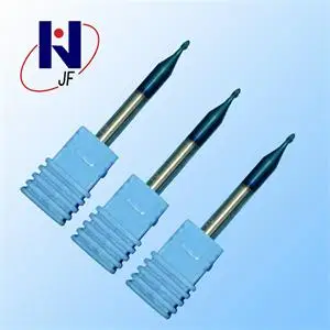 JF HRC55 Tungsten Solid Carbide 2 Flutes Micro Ball Nose End Mill Staright shank CNC Machine tools Blue NaCo coated | Инструменты