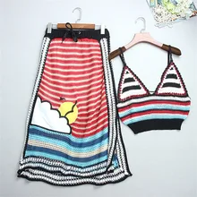 SRUILEE High Quality 2017 Summer New 2 Pieces Set Fashion Sexy Women Suit Knit Sweater Tops and Skirt Runway Streetwear 7826B SRUILEE High Quality 2017 Summer New 2 Pieces Set Fashion Sexy Women Suit Knit Sweater Tops and Skirt Runway Streetwear 7826B