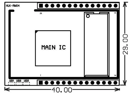 Frete grátis HLK-RM04 RS232 RS485 Serial para