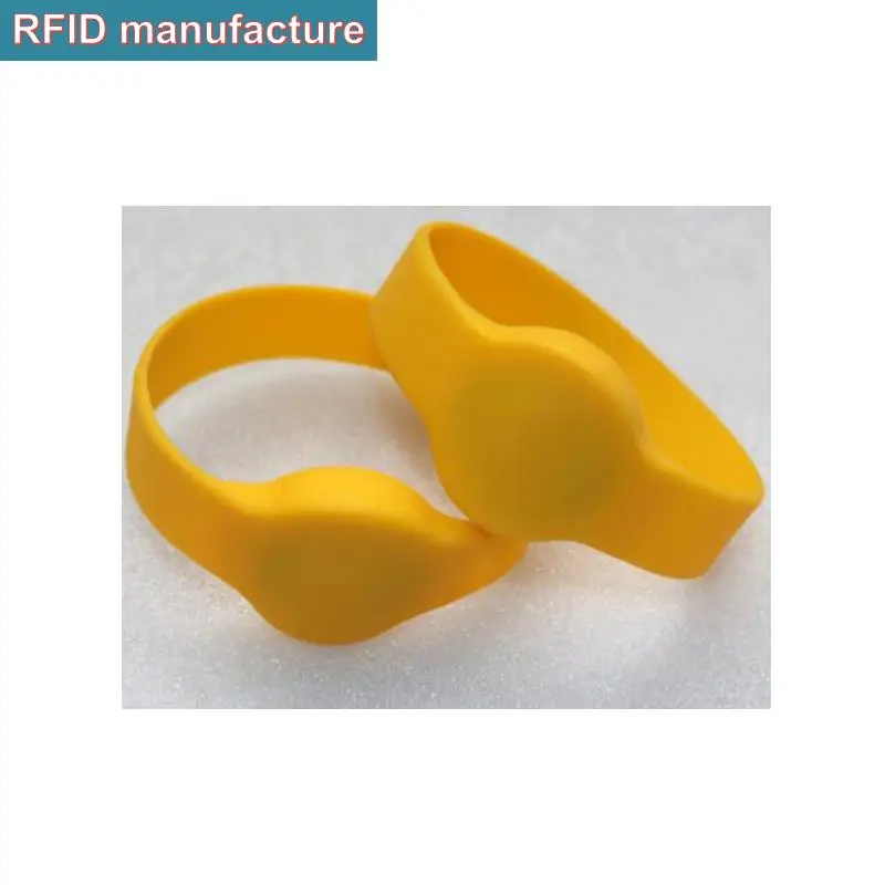 

2pcs free sample UHF RFID Bracelet Waterproof Silicon reusable Wristband uhf rfid wristband tag chip for swimming race timing