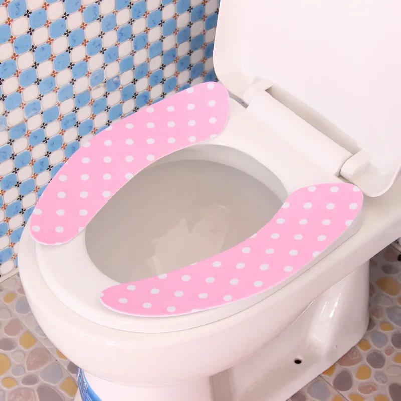 2 пары(4 шт.) Ванная комната Теплее стульчак Closestool моющиеся мягкие сиденья покрытия площадки подушки
