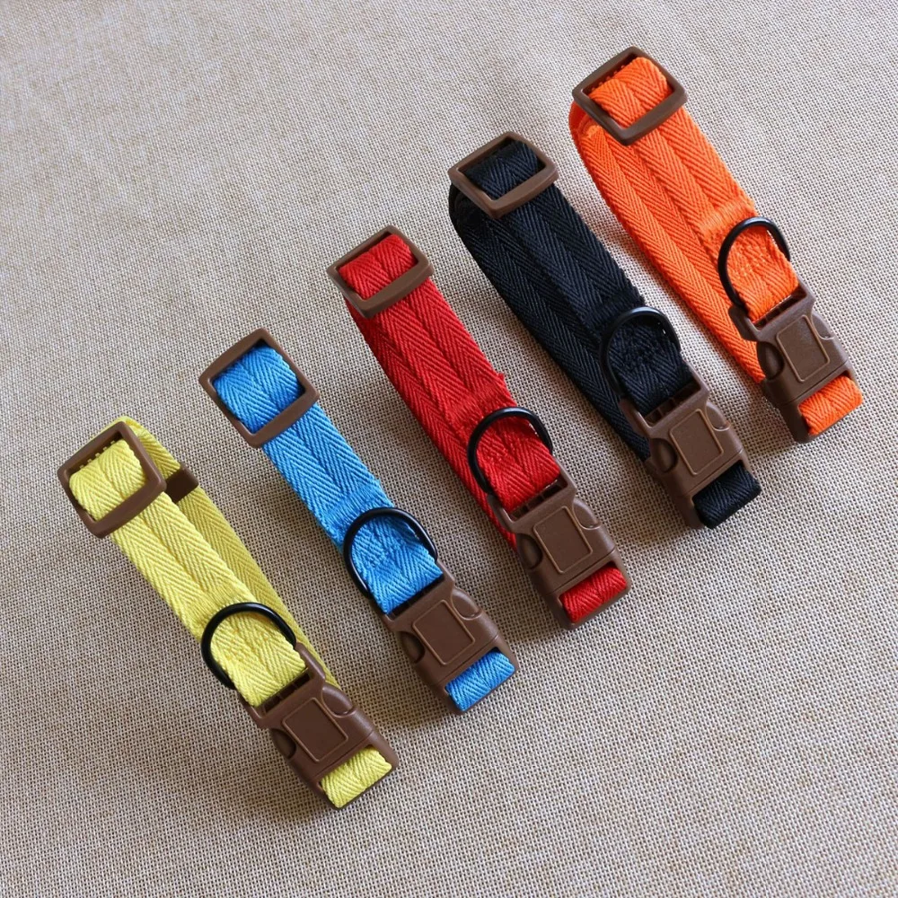 

Nylon Webbing Dog Collar Heavy Duty Clip Buckle Pet Collar for Small Medium Dogs Chihuahua Dog Red Black Blue Purple