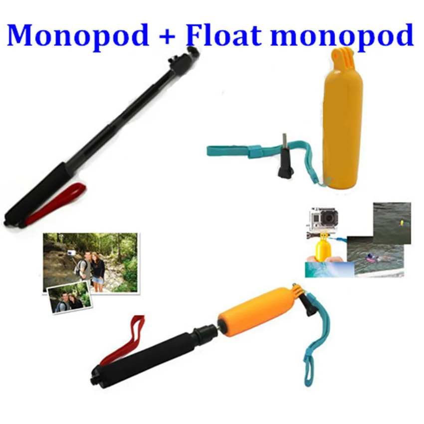

Float Bobber Grip For Gopro Hero 5 4 Sj4000 Floating Handle Monope Extendable Selfie Stick Monopod For Xiaomi Yi 4K Accessories