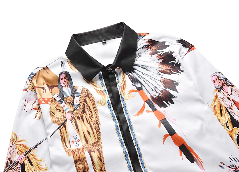 XIMIWUA Новые поступления рубашки для мужчин Camisa Masculina мужская рубашка с модным 3d принтом Повседневная гавайская рубашка с длинными рукавами на пуговицах