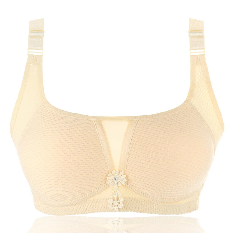 

38-46 B C Cup Large Size Women Wireless Bra New Design Comfort Bra Hollow Mesh Breathable daily life Shockproof Bras Lingerie